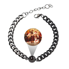 Titanium Steel Bracelet With Picture Cuban