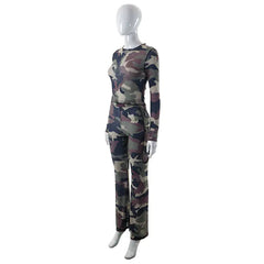 Now You See Me Mesh Camouflage Pant Set