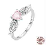Zircon Love Wing Ring 925 Silver