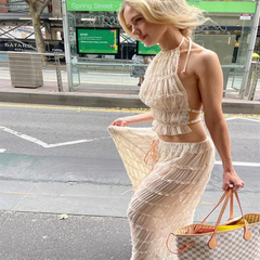 مجموعة ماكسي جميلة بدون ظهر