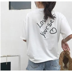 'Love Yourself’ Printed Oversized Baggy T-Shirt