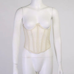 حزام كورسيه مرن شفاف للغاية