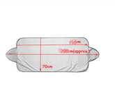 غطاء زجاج أمامي للسيارة في فصل الشتاء