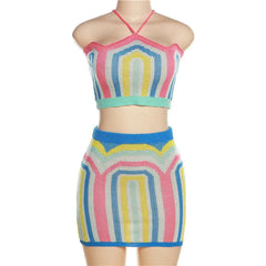 Marvella Crochet Knit Skirt Set