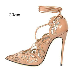 Women Roman Gladiator See Through Shoes