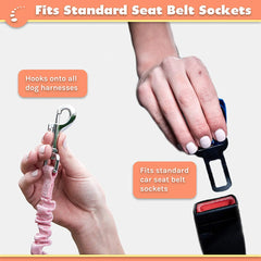 طقم مكون من قطعتين من حزام الكلب القابل للتعديل للسيارة