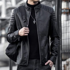 Motorcycle Leather Jacket Men