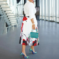 فساتين مطوية بأكمام طويلة وخصر عالي