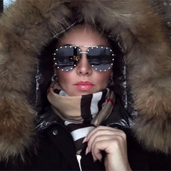 نظارات شمسية طيار بمسامير معدنية