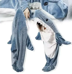 Shark Hooded Blanket for Adults and Children