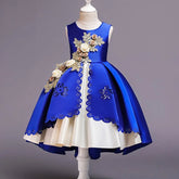 فستان زهري أزرق