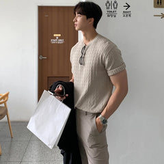 تي شيرت رجالي محبوك فاخر 2023