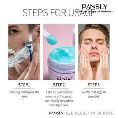 كريم منع نمو الشعر الدائم للحية والبكيني والساقين والجسم والإبط يوقف نمو الشعر ويقلص المسام وينعم البشرة