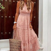 فستان شيفون منقط