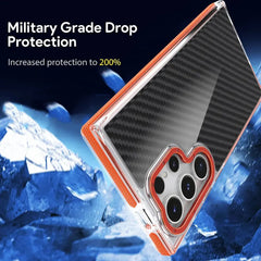 غطاء Hybrid Bumper Armor المصنوع من ألياف الكربون لامتصاص الصدمات لهاتف Samsung Galaxy