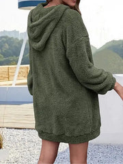 هودي خارجي بغطاء رأس مزدوج الوجه للشتاء