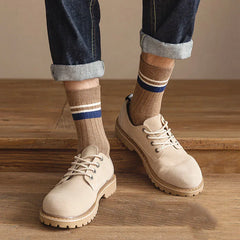 جوارب مخططة لفصل الخريف بطول متوسط