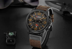 ساعة كورين 8314 كوارتز جلدية كاجوال للرجال