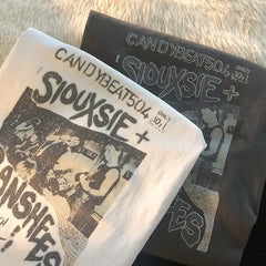 تي شيرت فضفاض بأكمام قصيرة من الطراز القديم