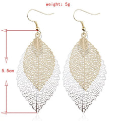 Vintage Leaves Drop Earrings