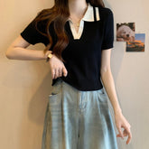 بلوزة VG Retro ذات الكتفين