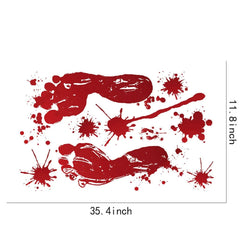 Horror Bloody Finger and Footprint Wall Stickers