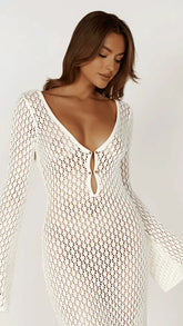 فستان شاطئ طويل مثير للنساء