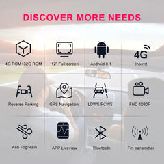 كاميرا DVR لمرآة السيارة بدقة 1080 بكسل