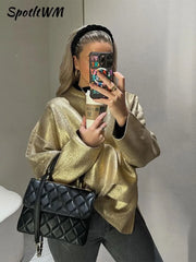 ملابس خارجية لامعة كاجوال أنيقة للنساء