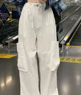 بنطلون واسع بخصر مرتفع