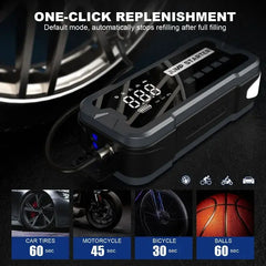 جهاز تشغيل السيارة 4 في 1 ومضخة هواء محمولة