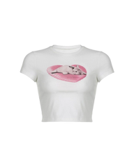 تي شيرت قصير من Lazy Bunny