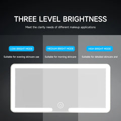 مرآة مكياج LED للسيارة عالية الدقة