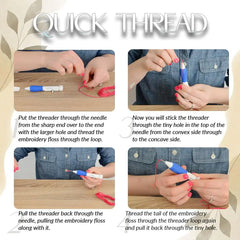 مجموعة أدوات الخياطة والحياكة وقلم التطريز اليدوي