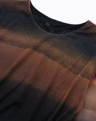 فستان شبكي بصبغة متدرجة