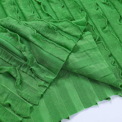 Night Plunge Halter Ruffle Maxi Dress