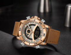 ساعة نافيفورس 9181 للرجال كوارتز مقاومة للماء من الجلد