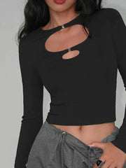 تي شيرت ضيق بقصّة سادة