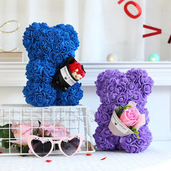1/2pc 25cm Teddy Rose Bear with Bouquet