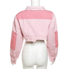 مجموعة تنورة قصيرة من قماش الدنيم المتعثرة من Sweet Fantasy