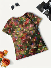 Sophie All-Over Print V-Neck T-shirt