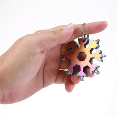 أداة متعددة الاستخدامات 18 في 1 من الفولاذ المقاوم للصدأ على شكل رقاقات ثلج