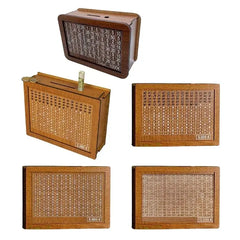 صندوق خشبي لحفظ الأموال مع أهداف التوفير