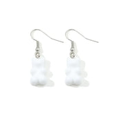 Bear Drop Earrings, Acrylic, Jelly-Colored