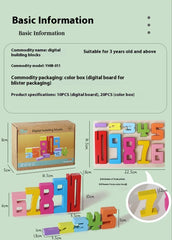 Wooden Digital Building Blocks Bricks Pro