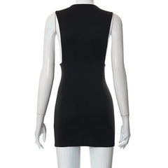 فستان أوليفيا القصير بدون أكمام