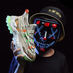 حذاء رجالي رياضي كاجوال خفيف الوزن قابل للتنفس بتصميم الشارع