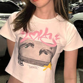 Aesthetic Graphic Emo Crop Top