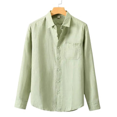 قميص رجالي من القطن بأكمام طويلة من East Rain