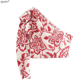 قميص قصير للنساء بكتف واحد